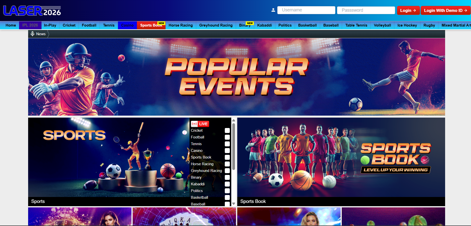 Laser2026 - Laser Fast Betting Exchange India